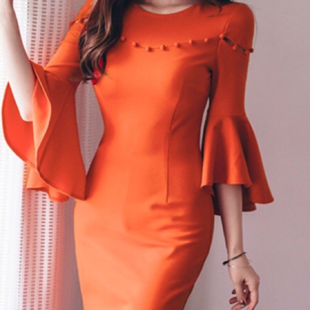 Pumpkin Bodycon Dress